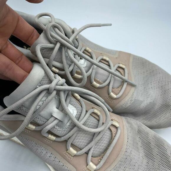 Adidas Womens Gray Pure Boost BB3286 Lace Low Top Running Shoes Size 10 Sneakers - Picture 4 of 9